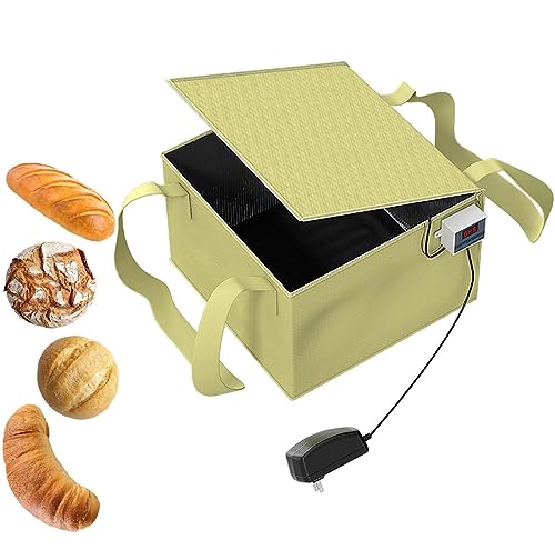 Fermentador de Masa con Calentador, Kit de Herramientas para Hacer Pan de Masa Madre, fermentador Plegable, máquina para Hacer Vino de arroz para Hacer natto en el hogar, Calentamiento