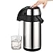 Airpot Jarra Térmica Termo De Acero Inoxidable, Acción De La Bomba Aislamiento Al Vacío Con Cerradura De Seguridad Y Asa De Transporte, Café Té Termo Para Casa, Oficina, Camping 3L