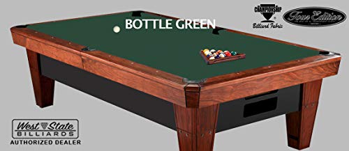 Championship Tour Edition 3030 Pool Table Cloth Replacement Set for 8 FT Pool Tables Billiard Table Felt - with Horsehair Brush - Chalk - 6 pre-Cut Rail Pieces – Table Cover (Bottle Green) - Thumbnail 2