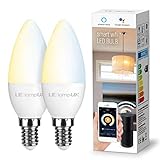 Durch die Stimme gesteuertes Licht: Funktioniert sehr gut mit Alexa Echo und Google Home, damit Sie die Lichter im Freisprechmodus steuern, aktivieren oder deaktivieren, aufhellen oder auf die gewünschte Helligkeit reduzieren können, für eine perfekte Atmosphäre.