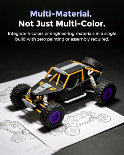 Image of FLASHFORGE Creator 5 4-Toolhead Changer 3D Printer, Multi-Color & Multi-Material Printing, Near-Zero Waste System, 7s FlashSwap, Clean Support Removal, CoreXY 600mm /s Auto Calibration FDM 3D Printer