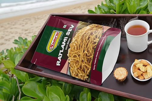 Image of Samrat | Ratlami Sev Bhujia Hot Slims Magic of Spicy & Crispy Taste in Flavorful Namkeen Snacks | Ghar Jaisi Hi Namkeen | (500g)