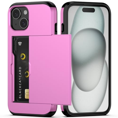 Nvollnoe for iPhone 15 Case with Card Holder Hot Pink by Nvollnoe - Used condition - US$9.41