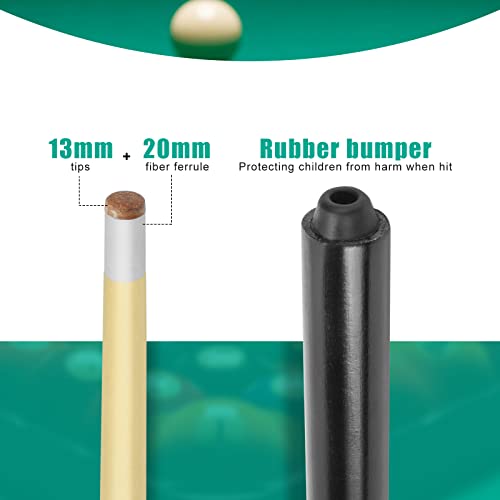 Vanlan THGHM-WIKO-T50-OP26(DG) Billiard House Cue Sticks Pool Cues 2-Piece 36 Inches Billiard Tips 13Mm House Bar Billiard Cue Sticks Hardwood Cues Set Of 2 thumb #2
