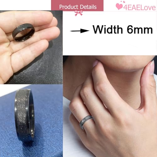 Customize Her Buck His Doe Elk Couples Rings Promise Ring Inside Can Engraved Band Rings Wedding Rings Titanium Stainless Steel 8mm 6mm 6-13#4