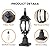 LUTEC Solar Post Light with Pier Mount Base, Dusk to Dawn Aluminium Solar Lamp Post Light, Exterior Black Solar Powered Fence Post Light Waterproof for Outside