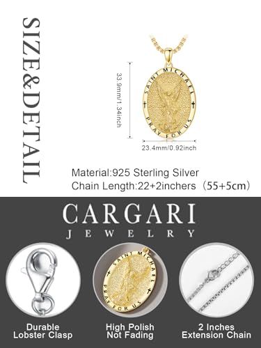 925 Sterling Silver St Michael/St Raphael/St Jude/St Christopher/St Benedict Crucifix Pendant Necklace Religious Amulet Jewelry Gift for Men Women2