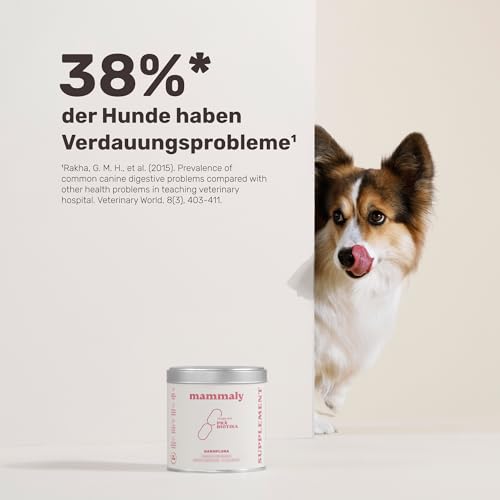 mammaly Probiotika-Drops für Hunde 340g - Verdauungssnacks für Magen Darmflora Aufbau (bei Durchfall, Sodbrennen & Gras fressen) Alternative-Leckerlie zu Heilerde, Kohletabletten als leckere Snacks
