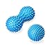 Zhio Balle de massage à picots en forme de hérisson de 9 cm et rouleau de massage de pieds de 15 cm – Conçu pour soulager le stress et détendre les muscles tendus