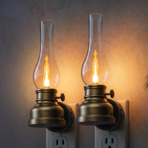 Image of L LOHAS LED Flameless Candles Night Light, Rechargeable Plug in Night Light