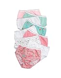 Hanes Girls' No Ride Up Cotton Colored Briefs 9-Pack, Butterfly Floral, Size - 6