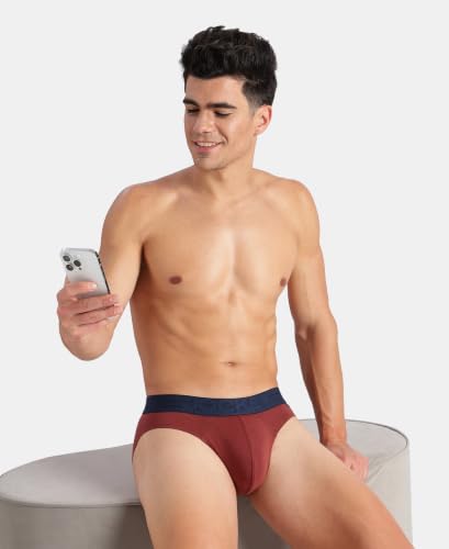 Image of Jockey US59 Men Super Combed Cotton Elastane Stretch Solid Brief