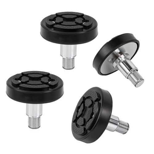 4pcs 35mm Shaft Car Lift Feet Pads Rubber Tray Compatible with Bendpak Maxjax 2 Post Lift 4-9cm Screw Up Lifting Range Car Lift Pads Heightening Feet Tray for Bridge Jack Support