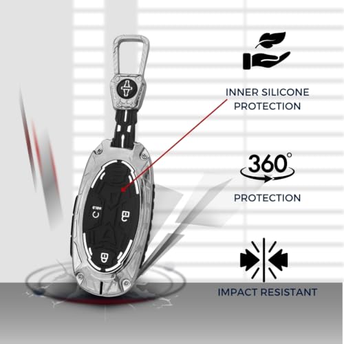 Image of KEYCEPT Metal Armor Keycover Compatible for Hyundai Venue 2026 4 Button Smart Key Cover.