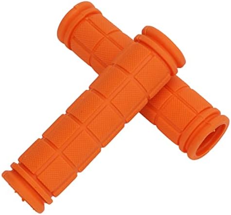 Empuñaduras de mango, 1 par de empuñaduras de goma antideslizantes para BMX/Road Mountain Bike (Naranja)