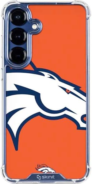 Skinit Clear Phone Case Compatible with Galaxy S25 - Officially Licensed NFL Denver Broncos Vintage Design