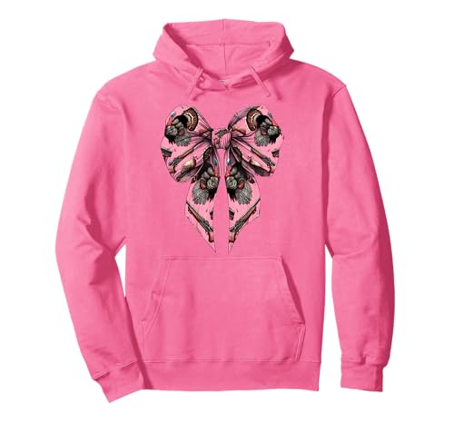 Coquette Bow Turquía Hunter Pavo Caza Rosa Cinta Chica Sudadera con Capucha