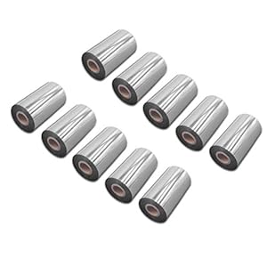 vhbw 10x veegvaste thermotransferband zwart 110mm 300m compatibel met printer labelprinter TSC TTP-343 Plus, TTP-344M…