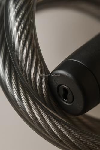 Busstier Bisiklet Kilidi, 80 cm Uzunluk, 12 mm Kalınlık, Su Geçirmez PVC Kaplama, Çelik Gövdeli, Yedek Anahtarlı, Güvenlik Kilidi, Dış Mekan Kullanıma Uygun - Görsel 5