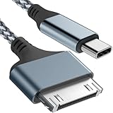 Herfair 30 Pin to USB C Adapter iPod Charger Nylon Braided Fast Charging Data Cord Next Generation Charger Compatible with iPhone 4/4s/3G/3Gs, iPad 1 2 3, iPod Touch 4 3 2 1/Classic 3 2 1 (1M/3.3FT)