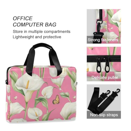 Funda para portátil con asa y correa 15.6" rosa miniatura 6