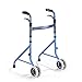 Produktbild MyAou-Rollatoren Gehender Rahmen Zimmer Walker Lightweight Folding Walker mit Rad-älteren behinderten Handlauf Crutch Blue