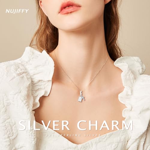 925 Sterling Silver Beads for Bracelets & Necklaces, Bible Cross Book Charms, Birthday Graduation Jewelry Gifts for Women Men Lover2