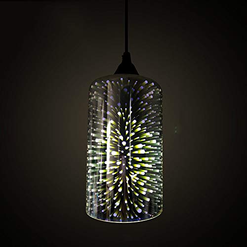 SIBEG Fuochi d'artificio in Vetro 3D Arte Illuminazione a LED Lampada a Sospensione per Ristorante Camera da Letto Soggiorno Sala da Pranzo Lampadario colorato Injuicy Lampada a Sospensione Droplight