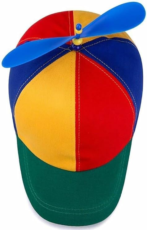 Colorful Baseball Cap, Unisex Fashion Bamboo Dragonfly Patchwork Baseball Cap Adjustable Helicopter Propeller Hat Snapback Hat (Helicopter)