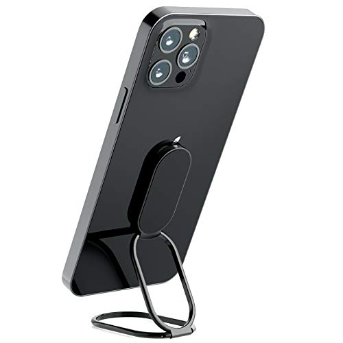 Phone Ring Holder Finger Kickstand, 360° Rotation Metal Phone Grip for Magnetic Car Mount Foldable Cell Phone Stand Compatible with All Smartphones