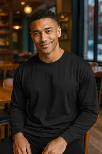 Stacy Adams Men's Long Sleeve Rib Crew Neck T-Shirts3