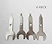 Grehge h Open End Wrench 9.5 mm Nut Spanner for Rotary Tool Silver Stainless Steel Collet Wrench Key for Engraving Machine 4 Pack