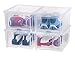 IRIS Easy Access Men's Shoe Box, 4 Pack, Clear