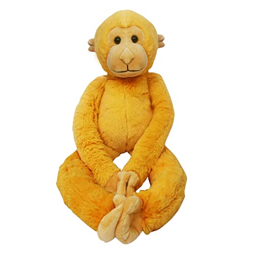 Image of Sui Long Tail Monkey Teddy Bear Stuffed Soft Toy Hanging Long Tail Monkey Large Size Beige Color