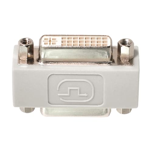 Fasizi Adaptador de extensión de vídeo DVI 24+1 hembra a DVI 24+1 hembra, acoplador recto para tarjeta gráfica, doble enlace