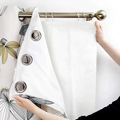 Hachette Eyelet Ring Top Blackout Curtain Linings 3 Pass Thermal Insulated *INCLUDES CURTAIN HOOKS* (46" x 54" (Inc 16 Hooks))