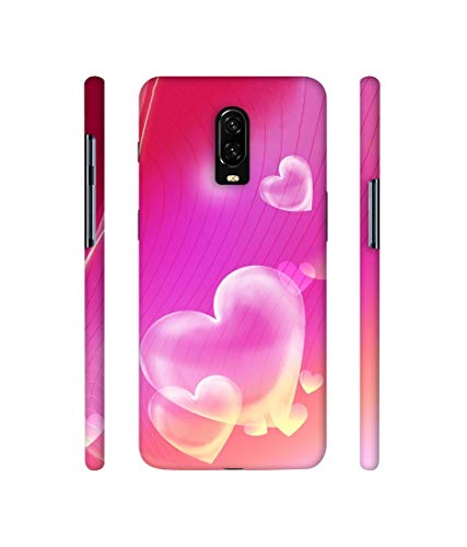 Image of Amazon Brand - Solimo Designer Heart Abstract 3D Printed Hard Back Case Backcase For Mobile Cover For Oneplus 6T, Multicolour