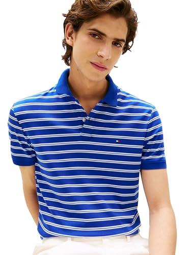 Image of Tommy Hilfiger Mens Short Sleeve Casual Polo Shirts in Regular Fit with Liquid Cotton