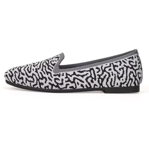 Image of Frank Mully Women's Loafer Flats Square Toe Comfortable Office Work Shoes, Cute Penny Loafer Slip On Walking Driving Shoes