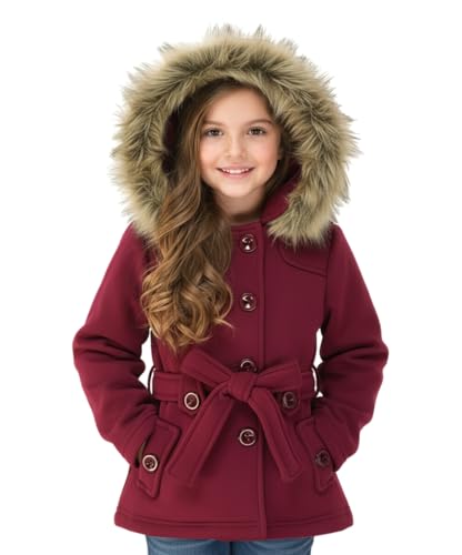 Unik Girl Fleece Coat with Detachable Hood