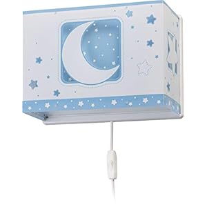 Dalber – Lampada da parete E-27, Chiaro di luna blu, Multicolore, 31 x 13 x 22.5