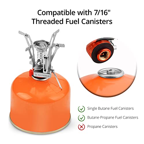 Extremus Portable Camping Stove, Backpacking Stove, Hiking Stove, Pocket Stove, Mini Camp Stove, Compact Wind Resistant Camping Stove For Backpacking, Hiking, Camping, And Tailgating, Ultralight #TOP2