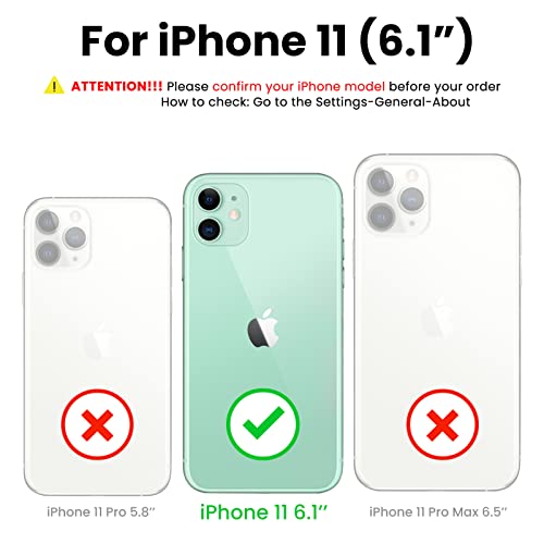 Ornarto Compatible With Iphone 11 Case 6.1 Inch, With 2 X Screen Protector Liquid Silicone Gel Rubber Cover [Square Edge] [Full Body] Shockproof Protective Phone Case For Iphone 11-Clover Green #TOP1
