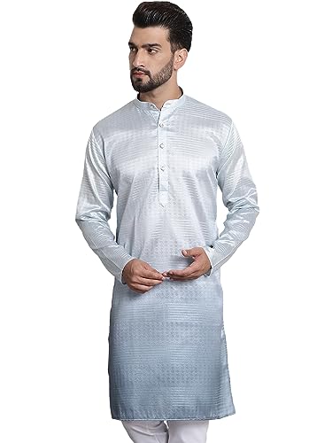 Sojanya (Since 1958 Men'S Jacquard Silk Multi Shade Kurta With Sequence