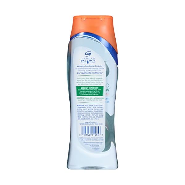 Dial Body Wash, Coconut Water & Mango, 16 Ounces , 6 Count (Pack of 1)