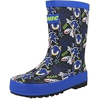 SONIC THE HEDGEHOG Officially Licensed Kids Wellies Boys Waterproof Rubber Rain Boots - Wellies 30947 Sonic 13 UK CH