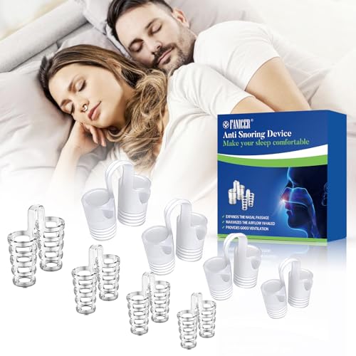8 Piezas Dilatador Nasal Silicona,Dispositivo Antironquidos para Dormir,Solución para Ronquidos Nocturnos,Hombre/Muje,Ayudar a Dormir Mejor