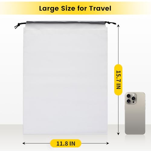 Vorspack Shoe Bags for Travel, 6 Pcs, Transparent, Drawstring, Large - image 2