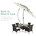Best Choice Products 10ft 3-Tier Solar Patio Umbrella, Outdoor Market Sun Shade for Backyard, Deck, Poolside w/ 24 LED Lights, Tilt Adjustment, Easy Crank, 8 Ribs - Ivory