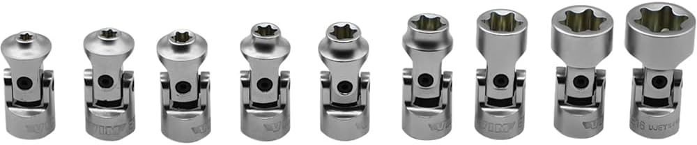 VIM 9 PC. 1/4'' DR. Stubby Universal Joint E-TORX Socket Set